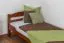 Children's Bed / Youth Bed Easy Premium Line K1/2n | Solid Beech Wood | Cherry Red Lacquered | 90 x 200 cm Mattress Base