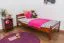 Children's Bed / Youth Bed Easy Premium Line K1/2n | Solid Beech Wood | Cherry Red Lacquered | 90 x 200 cm Mattress Base