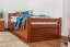 Children’s Bed & Youth Bed "Easy Premium Line" K1/2h | 2nd Pull-Out Bed & 2 Cover Panels | 90 x 200 cm | Solid Beech | Cherry Red Lacquered
