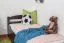 Children's Bed & Youth Bed Easy Premium Line K1/2h | 2nd Berth & 2 Cover Panels | 90 x 200 cm Solid Beech | Chocolate Brown