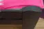 Single bed/ guest bed "Easy Premium Line" K4, 120 x 200 cm solid beech wood chocolate brown lacquered
