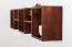 Suspended Wall Shelf Solid Pine Wood | Walnut Colour | Junco 285 | 33 x 162 x 20 cm | Modern 3-Compartment Rack