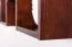 Suspended Wall Shelf Solid Pine Wood | Walnut Colour | Junco 285 | 33 x 162 x 20 cm | Modern 3-Compartment Rack