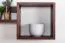 Suspended Wall Shelf Solid Pine Wood | Walnut Colour | Junco 285 | 33 x 162 x 20 cm | Modern 3-Compartment Rack