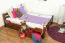 Youth Bed Easy Premium Line K4 | 140 x 200 cm | Solid Beech Wood | Dark Brown | 2 Drawers & Cover Panel