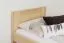 Single bed / guest bed solid beech wood natural 111, incl. slatted frame - dimensions 90 x 200 cm (W x L)