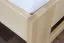 Single bed / guest bed solid beech wood natural 111, incl. slatted frame - dimensions 90 x 200 cm (W x L)