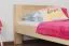 Children's Bed / Youth Bed Solid Beech Wood Natural 111 | 90 x 200 cm | Includes Slatted Frame | Modern Design
