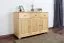 3 Drawer, 3 Door Sideboard Junco 174, solid pine wood, clearly varnished -  H78 x W121 x D42 cm