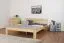 Double bed / guest bed solid pine solid wood natural 75, incl. slatted frame - 160 x 200 cm (W x L)