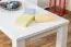 Coffee Table Solid Pine Wood White Lacquered | Junco 483 | Modern Design | 50 x 120 x 60 cm