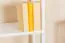White Solid Pine Shelf Junco 56D | 125 x 50 x 30 cm | Modern Design | 3-Tier Storage