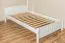 Children's bed / Youth bed 117, solid beech wood, white finish - 120 x 200 cm