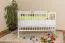 Baby Cradle Solid Pine Wood White Lacquered 104 | Adjustable Height | 60 x 120 cm | Includes Slatted Frame