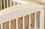 Baby Cradle Solid Pine Wood White Lacquered 104 | Adjustable Height | 60 x 120 cm | Includes Slatted Frame