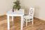 Solid Pine Dining Table White Lacquered | Junco 240A | Square | 80 x 120 cm | Modern Design