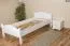Children's bed / Youth bed 113, solid beech wood, white finish - 100 x 200 cm