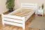 Children's Bed / Youth Bed Solid Beech Wood White 118 | Slatted Frame Included | 100 x 200 cm