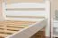 Children's Bed / Youth Bed Solid Beech Wood White 118 | Slatted Frame Included | 100 x 200 cm