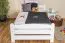 Children's Bed / Youth Bed Solid Beech Wood White 118 | Slatted Frame Included | 100 x 200 cm