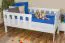 Children's Bed 90x160 cm Solid Pine Wood White | Junior Bed | Includes Slatted Frame | Modern Design | Stable Construction