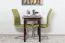 Solid Pine Wood Table | Walnut Finish | Junco 227D | Square | 120 x 60 cm