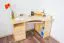 Corner Desk Solid Pine Natural Junco 185 | 3 Drawers | Keyboard Tray | 74 x 138 x 83 cm | Space-Saving Design