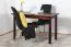 Solid Pine Wood Table | Walnut Finish | Junco 227D | Square | 120 x 60 cm