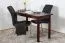 Solid Pine Wood Table | Walnut Finish | Junco 227D | Square | 120 x 60 cm