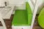 Seat Cushion Set of 2 for Children's Bed Tim | Green | Removable Cover | 100% Polyester | Comfortable Support