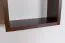 Suspended rack / Wall shelf solid pine wood, Walnut colours Junco 283A - 30 x 30 x 12 cm (h x w x d) 