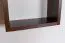 Suspended Wall Shelf Solid Pine Wood | Walnut Colour | Junco 283A | 30 x 30 x 12 cm