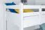 Bunk bed for adults "Easy Premium Line" K17/n, solid beech wood white, Lying surface: 90 x 190 cm (w x l), convertible