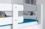 Bunk bed for adults "Easy Premium Line" K17/n, solid beech white, Lying surface: 90 x 190 cm (w x l), convertible