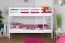 Bunk Bed Easy Premium Line K17/n | Solid Beech Wood White | 90 x 190 cm | Convertible