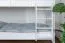 Bunk bed for adults "Easy Premium Line" K18/n, headboard with holes, solid beech, white - 90 x 190 cm, (L x W) convertible