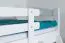 Bunk bed for adults "Easy Premium Line" K18/n, headboard with holes, solid beech, white - 90 x 190 cm, (L x W) convertible