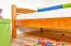 Children's bed / Kid bed solid pine wood, Oak colour 84, incl. slatted frame - 100 x 200 cm