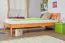 Children's bed / Kid bed solid pine wood, Alder colour 76, incl. slatted frame - 100 x 200 cm (W x L)