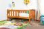 Children's Bed | Junior Bed Solid Pine Wood | Oak Colour 96 | Slatted Frame Included | 90 x 160 cm