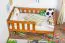 Children's Bed | Junior Bed Solid Pine Wood | Oak Colour 96 | Slatted Frame Included | 90 x 160 cm