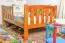 Children's Bed | Junior Bed Solid Pine Wood | Oak Colour 96 | Slatted Frame Included | 90 x 160 cm