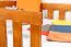 Children's Bed | Junior Bed Solid Pine Wood | Oak Colour 96 | Slatted Frame Included | 90 x 160 cm