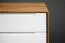 Timaru 16 chest of drawers oiled wild oak / white, semi-solid - Dimensions: 48 x 90 x 40 cm (H x W x D)