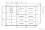 Chest of drawers Aitape 48, colour: dark Sonoma oak / light Sonoma oak - Measurements: 105 x 170 x 40 cm (H x W x D)