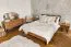 Masterton 01 Double Bed | Solid Oiled Beech Heartwood | Upholstered Headboard | 180 x 200 cm