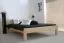 Futon bed / solid wood bed solid pine solid wood natural A1, incl. slatted frame - dimensions 160 x 200 cm