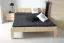 Futon bed / solid wood bed solid pine solid wood natural A1, incl. slatted frame - dimensions 160 x 200 cm
