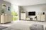TV cabinet | color: Mavelie oak / Macadamia | 4 hinged doors | 4 compartments | 200 x 42 x 51 cm | push-to-open function | long TV unit | for living room
