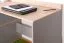 Modern desk with 2 drawers and 2 open compartments, 83 x 120 x 55 cm, oak / gray, teen bedroom desk, black handles, ABS edges